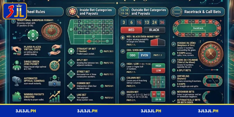 Important information for playing Roulette at 3JL