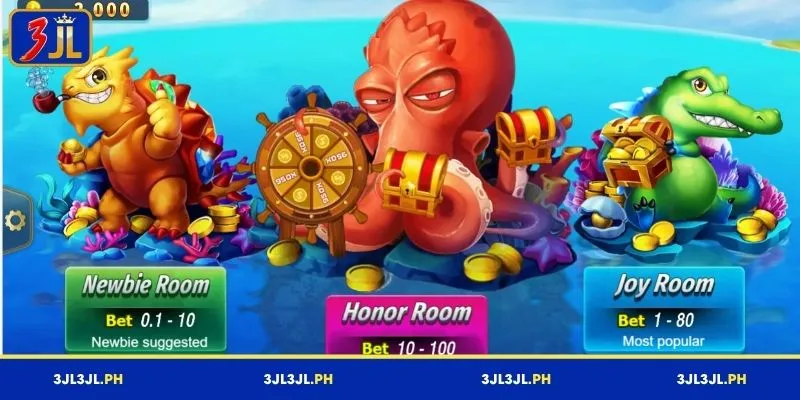 Mega Fishing game room specifications and settings