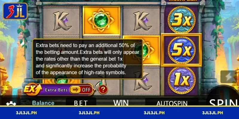 Special features and betting modes in Maya Gems